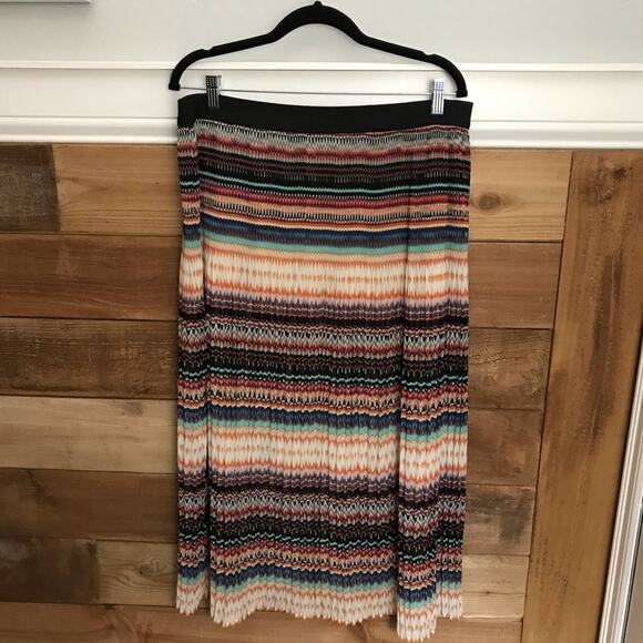 NY Collection Maxi Skirt XL Broomstick Striped Womens - Picture 2 of 4